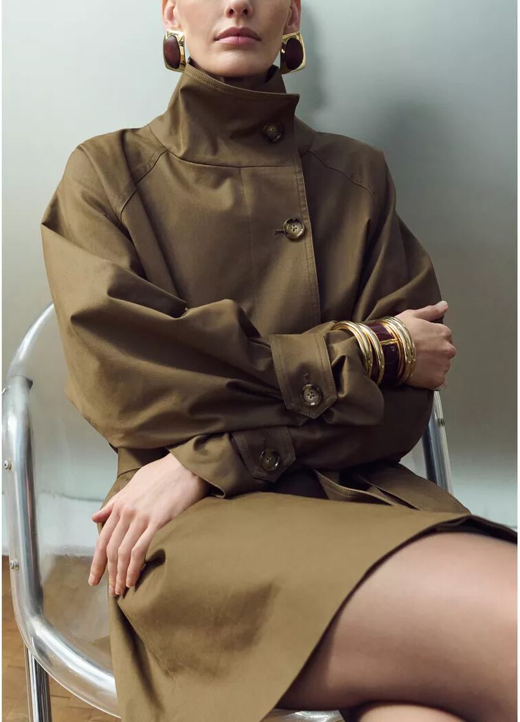 Mango - Trenchcoat, für Damen, Braun Medium, Größe M