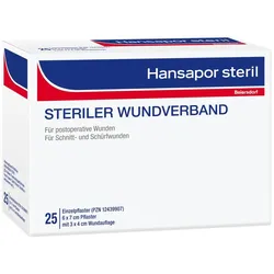 Hansapor Steril Wundverband 6x7cm 25Er Pack 25 ST