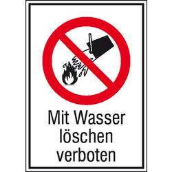 SAFETYMARKING Verbotsschild Mit Wasser löschen verboten Aluminium (B x H) 210 mm x 297 mm ISO 7010 1 St. 11.1110