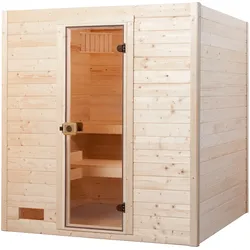 Weka Sauna Valida Gr. 2 mit Glastür - Massivholzsauna 38 mm Ohne Ofen
