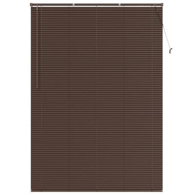 vidaXL Venezianische Jalousie Dunkelbraun mit Muster 213 x 140 cm PVC