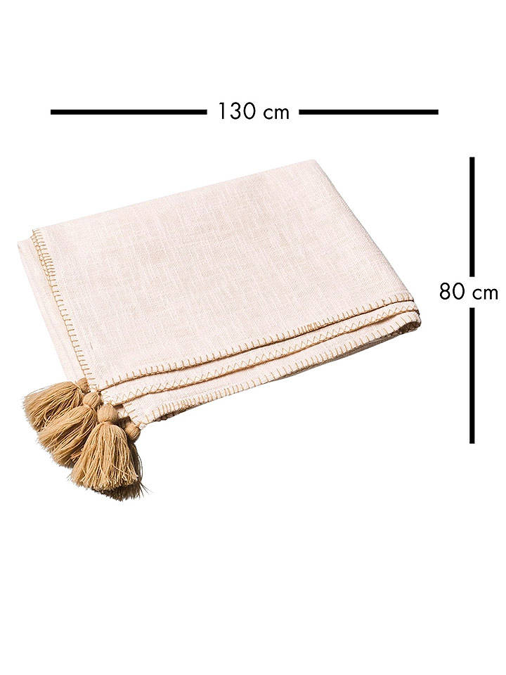 FYNCH-HATTON Tagesdecke "Zola" in Creme - (L)130 x (B)80 cm - onesize