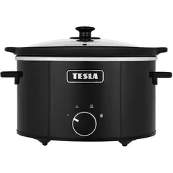 Tesla SlowCook S350, Dampfgarer + Reiskocher, Schwarz