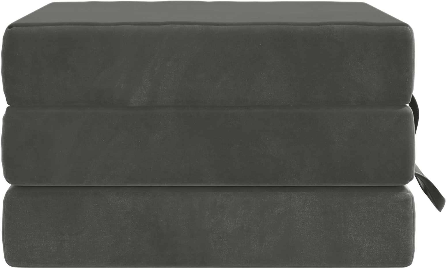 vidaXL Canapé-lit pliable 75 x 63 x 45 cm Gris foncé