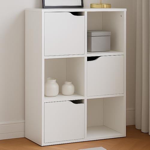 Milton & Oldbrook Boekenkast met 6 vakken, Mallow wit