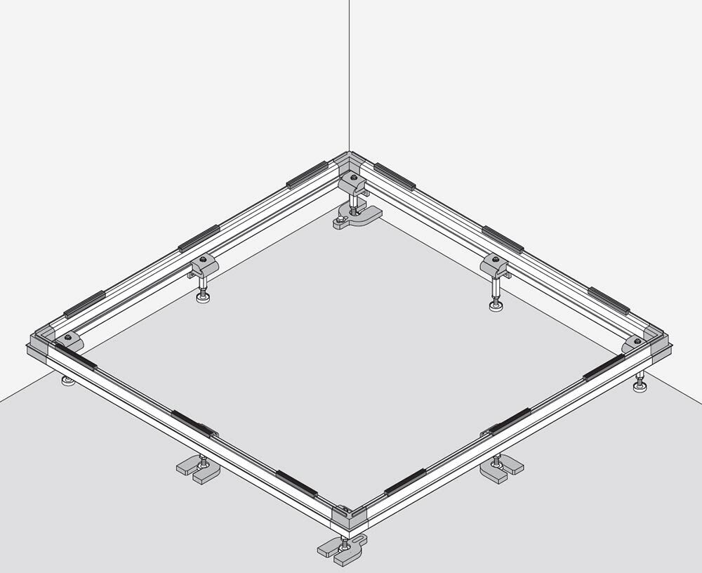 Bette Einbausystem Basic 130 x 130 cm