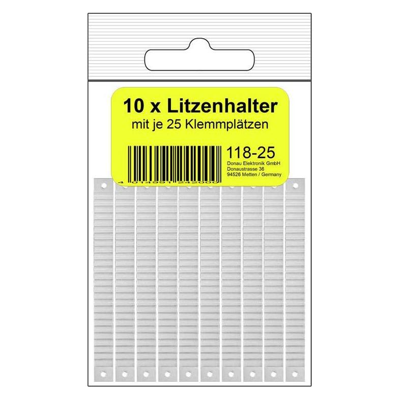 Donau Litzenhalter mit 25 Klemmen / 10 Stück in SB-Beutel (118-25SB)