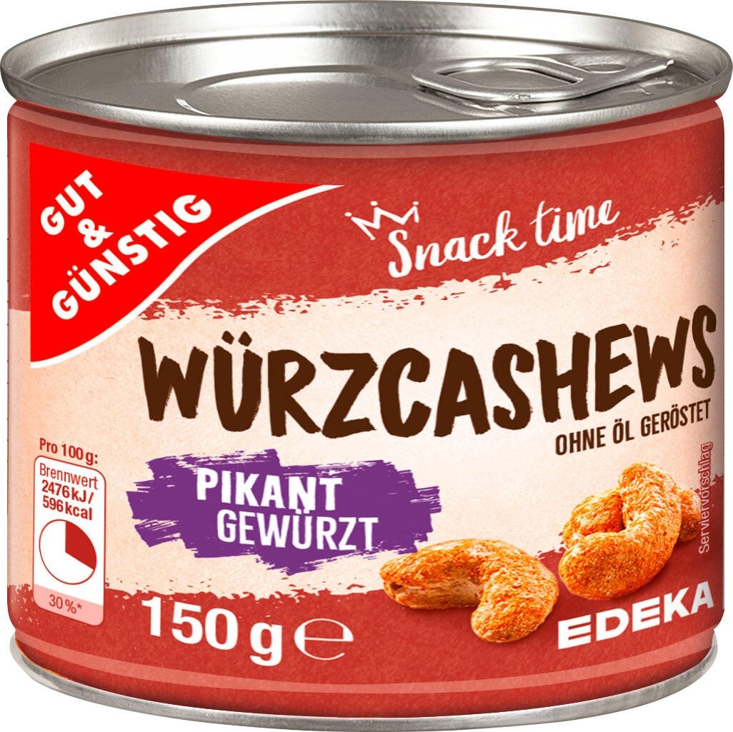 GUT&GÜNSTIG Würzcashews pikant gewürzt 150,0 g 2762605006