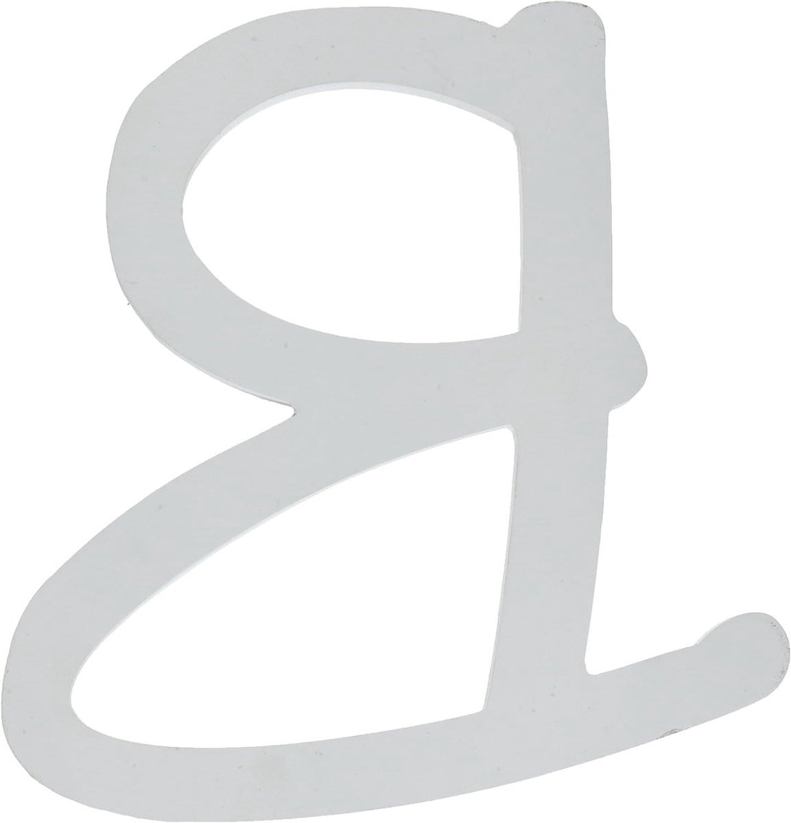 Houten Decoratieletter B - Wit - 23 cm (9 inch)
