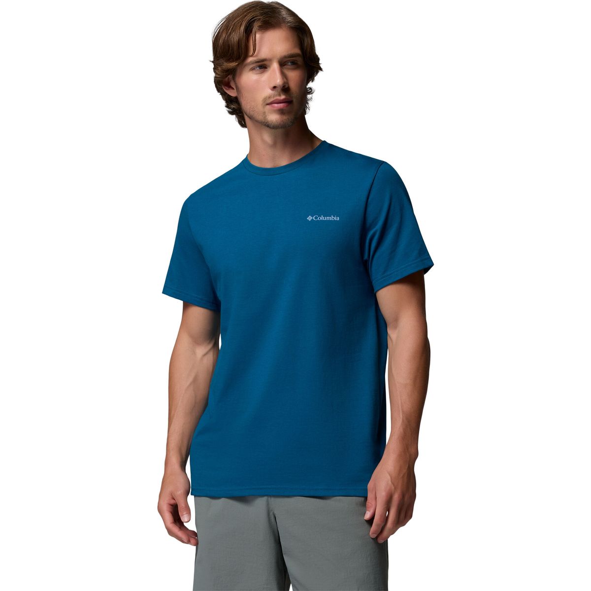 Columbia Men's CSC Basic Logo Back T-shirt phoenix blue, boxy brand (442) M 215501-2155011-442-M