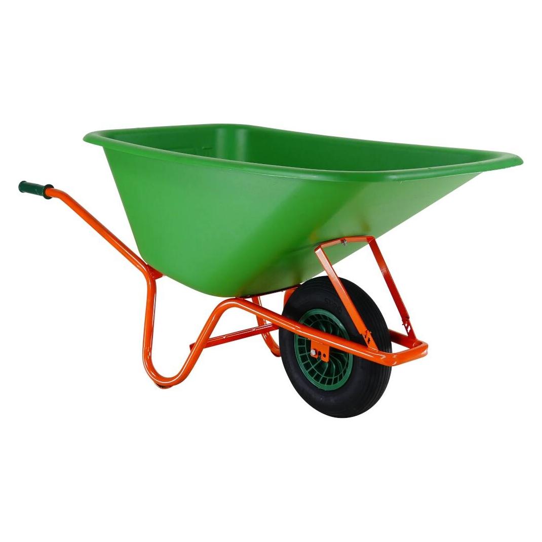 Siena Garden T42449 Schubkarre 300 kg Gruen Orange Schwarz Luft (T42449)