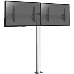 KIMEX - Standfuß für 2 TV-Bildschirme 43'' - 49'' - Höhe 175cm - Zum Anschrauben - Neigbar