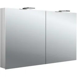 emco flat 2 style LED-Lichtspiegelschrank mit Aufsatzstrahlern, 2 Türen, 1200x711x113mm, 979706305