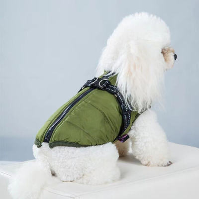 PetsAreLife Dog Winter Coat With Built In Harness Green 3XL