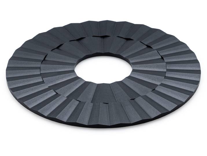 Topfuntersetzer CONTINENTA, schwarz, H:0,6cm Ø:20cm, Zellulosefaser, Untersetzer, Topfuntersetzer, hitzebeständig bis 180 Grad