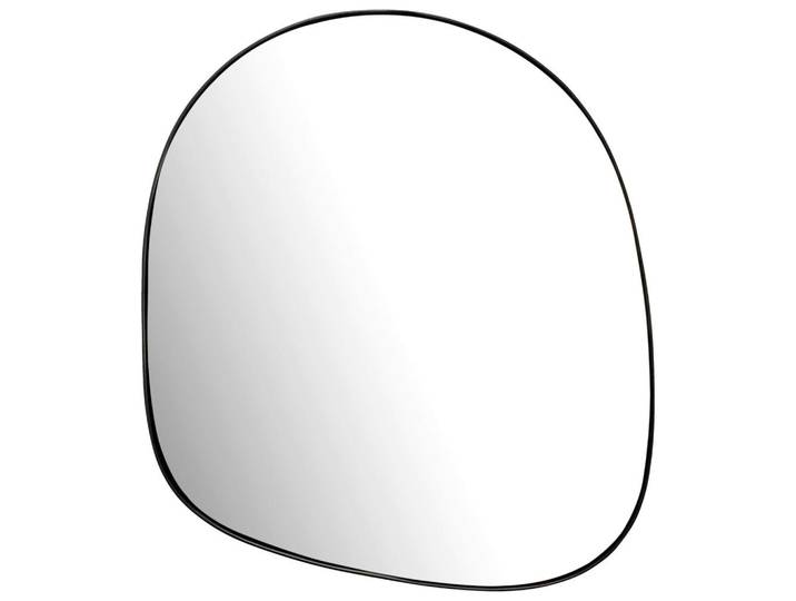 Mid.you Wandspiegel, Schwarz, Glas, Freiform, 53x60x2.5 cm, senkrecht montierbar, Spiegel, Wandspiegel