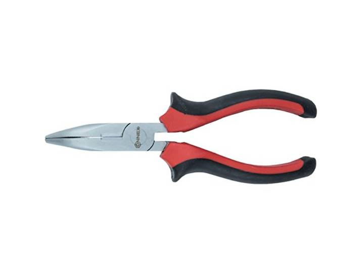 Connex COXT177160 draadloze en telefoontang, 160 mm, gebogen, 2-componenten handvat, zilver/zwart/rood