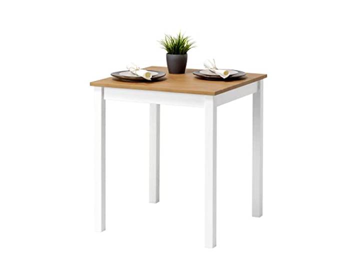 hagge home Holz Esszimmertisch Kleiner Küchentisch 70x70 Esszimmertische Esstisch Klein Holztisch Esszimmer Esstische Tisch Esszimmer Dining Table Kitchen Table Kleiner Esstisch Weiß Braun