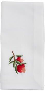 "Saro Lifestyle Embroidered Table Napkins With Large Pomegranate Design (Set of 4) - 20""x20"""