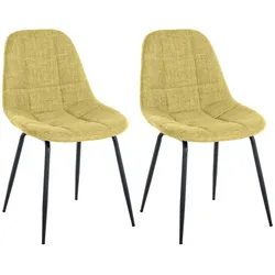 CLP 2er Set Stuhl Tom Stoff   Farbe: hellgrün, Material: Stoff