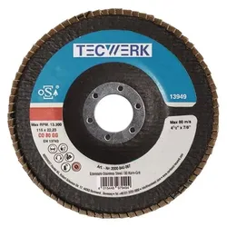 Tecwerk, Schleifmittel, Fächerscheibe (120)