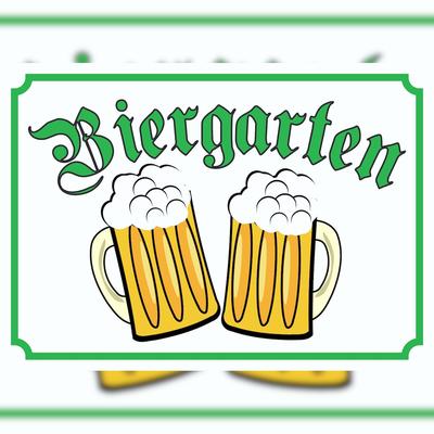 HB-Druck Biergarten Schild A1 Rückseite selbstklebend