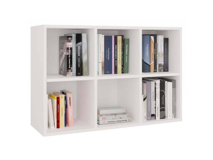 MALAX - Étagère à compartiments blanche pour salon ou chambre d'enfant 90x60x30 cm