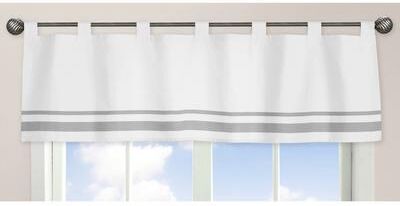 Sweet Jojo Designs White and Gray Hotel Collection Window Curtain Valance