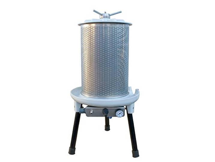 Fischer Kellereitechnik Obstpresse-Beerenpresse LDP20: 20 Liter Inhalt, Luftdruck-Obstpresse