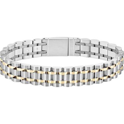 Armband BOSS "OWAN", gold (edelstahlfarben, gelbgoldfarben), Armbänder, Herren, 19cm, Edelstahl, Armband