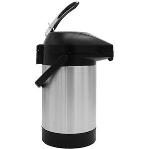 Moccamaster Thermoskanne Airpot Edelstahl, Pumpkanne mit Edelstahlkolben, silber, 2,2 Liter