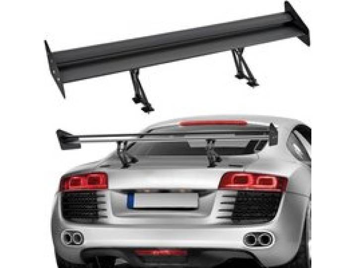 VEVOR GT Wing Autospoiler, 53,1 Zoll Universalspoiler mit Doppeldeck, verstellbares leichtes Aluminium, Auto Heckspoilerflügel, Racing Spoiler BGW/JDM Drift Schwarz