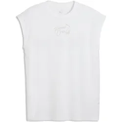 Puma, Herren, Sportshirt, M Crew Cutoff Tank (L), Weiss, L