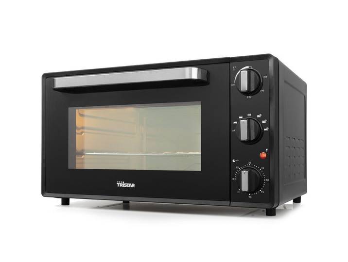 Tristar Minibackofen, Kleiner 38L Tisch-Backofen Mini-Ofen mit Umluft & Timer Pizzabackofen