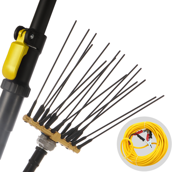 Elektrischer Akku-Olivenrüttler Lisam Swing - mit 8 + 8 Zinken aus Kohlestofffaser - 220-300 cm - Teleskopschaft