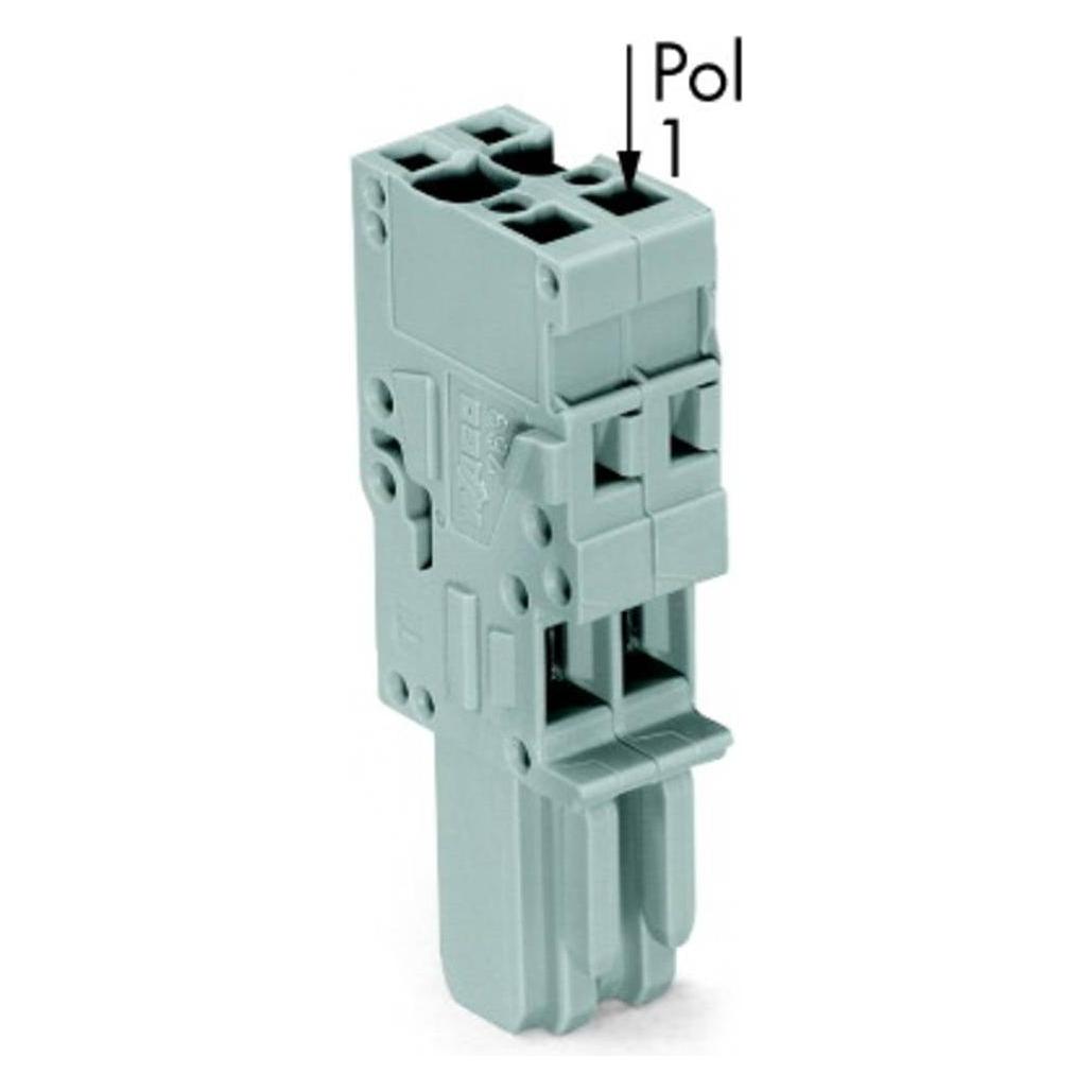 Wago 1 Conductor Female Plug, 4 Pole Grey (Diverse) (769-104)