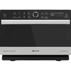 BAUKNECHT MW 3391 SX, Mikrowelle (1000 Watt, Grillfunktion, Heißluftfunktion & Dampffunktion)
