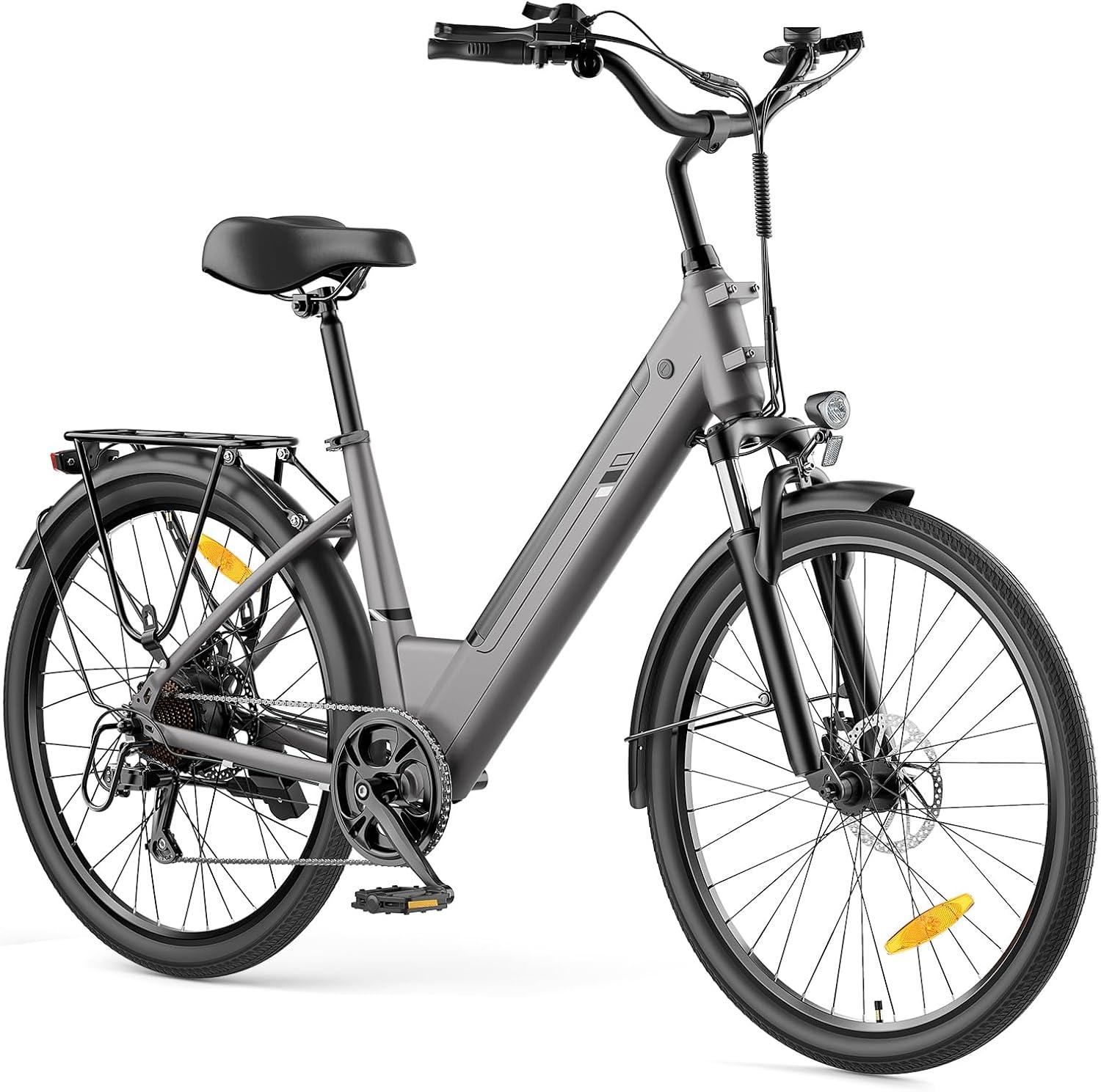 Touroll J2 ST E-Bike mit Tiefeinstieg - 45 Nm Drehmoment, 100 km Reichweite, 250 W, Shimano 7-Gang, LED