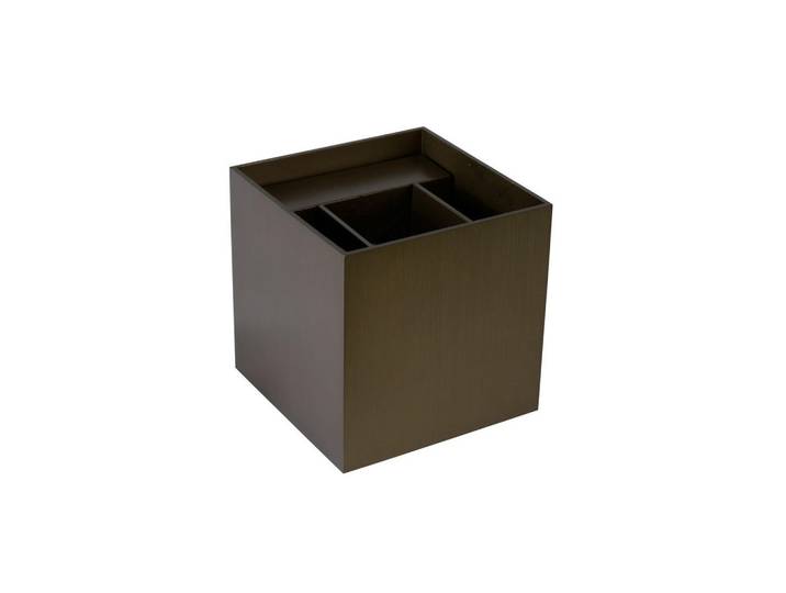 Lucide Led-Wandleuchte Xio, Cappuccino, Metall, quadratisch, 9.7x9.7x9.7 cm, RoHS, Reach, LED-Leuchtmittel austauschbar, Lampen & Leuchten, Innenbeleuchtung, Wandleuchten