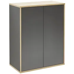 Fackelmann FINN Doppel-Midischrank 60x75x30,5,Anth-AsEi,2T,Push, 84611 84611