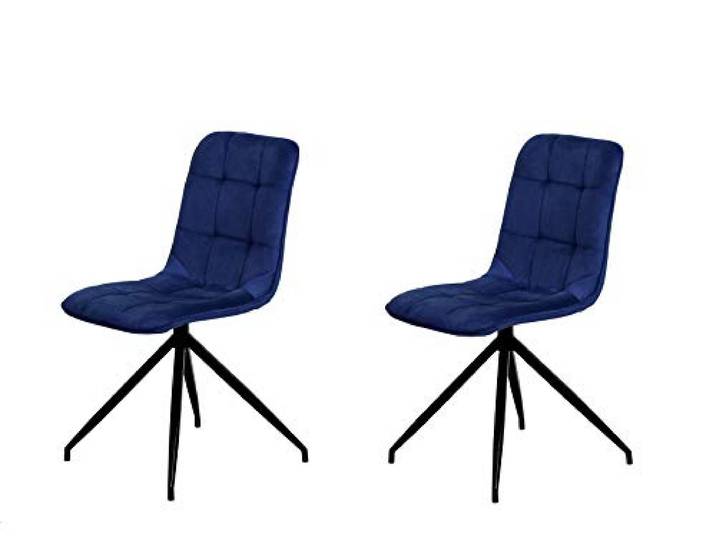 La Silla Española Holzstuhl, Stoffe, Indigoblau, Maße: 46 cm (Breite) x 57 cm (Tiefe) x 88 cm (Höhe)
