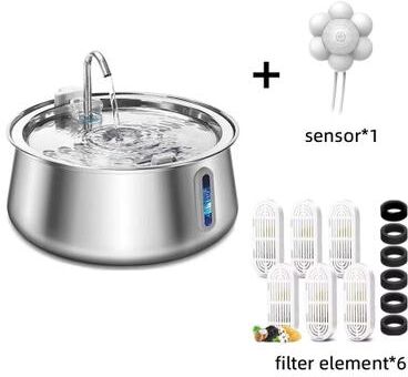 Uplift Picks Stainless Steel Cat Fountain Large Capacity Automatic Pet Water Dispenser With Multi Layer Filtration premium Version