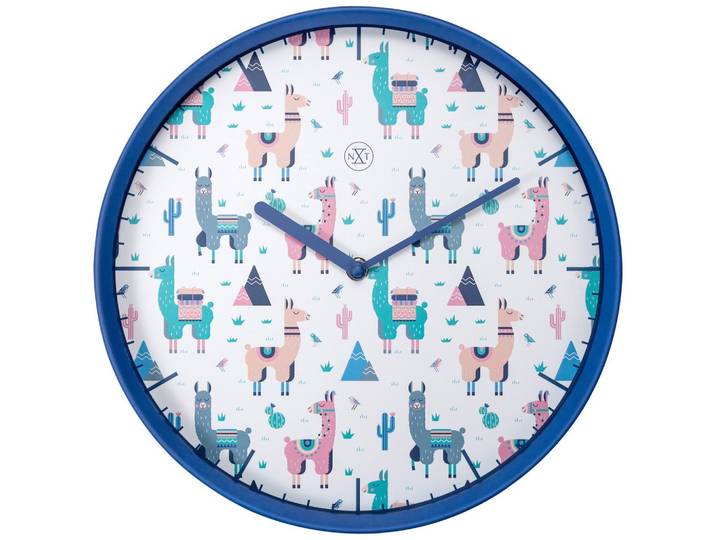 Wanduhr Alpaca Multicolor/Blau