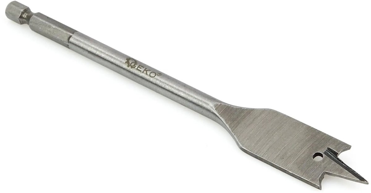 GEKO Spadeboor voor hout - 20 mm - Hex schacht - Lengte: 152 mm - Precisiepunt