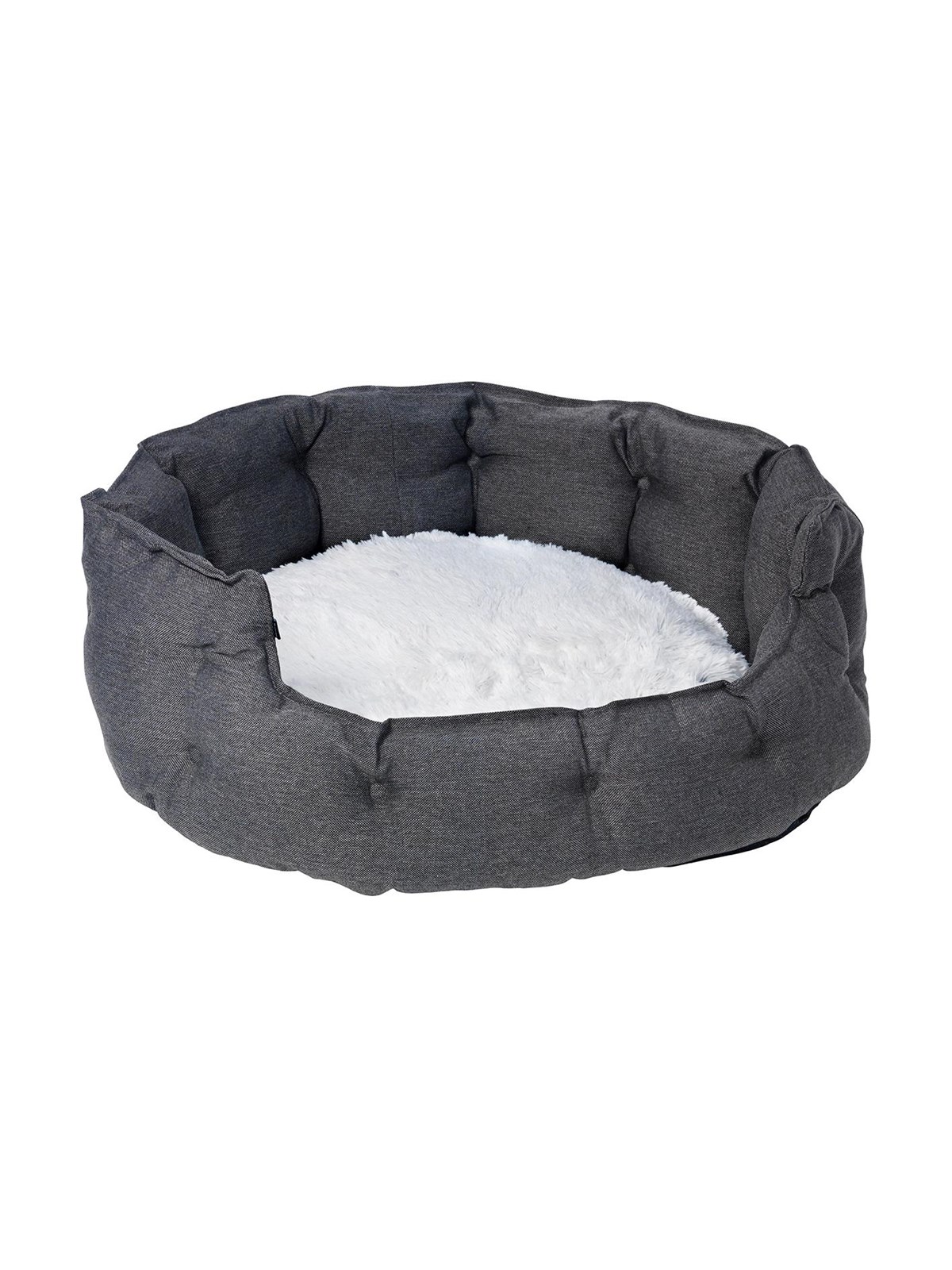 Dogman Pet Bed Classy Memory Foam Oval Grey XL 84x80x34cm