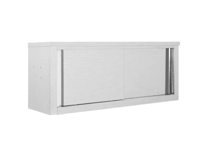GBCDSWBR Wandhängeschrank Schiebetüren Edelstahl 120x40x50 cm Gastronomie Platzsparendes Design, Robuste Gastro-Qualität, Einfache Wandmontage