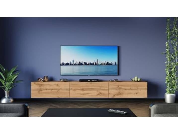 Furnitech TV Lowboard TV Board hängend I Hängeschrank Wohnwand/180cm M9-24M-DW6-1A