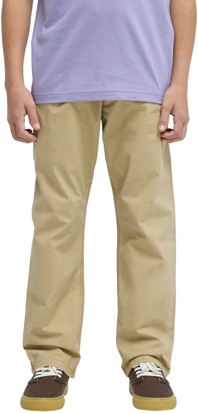 Funktionshose QUIKSILVER "Taxer", Kinder, Gr. 14, Normalgrössen, beige (khaki), Obermaterial: 98% Baumwolle, 2% Elasthan., Hosen Funktionshose khaki 14, Normalgrössen