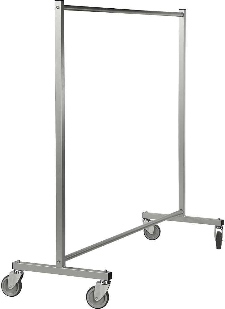Mobiler Kleiderständer, HxBxT 1690 x 1700 x 600 mm, 4 Lenkrollen, 2 mit Bremse, ab 5 Stk Kongamek