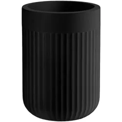 Beslagsboden Zahnputzbecher Wave Polyresin Schwarz
